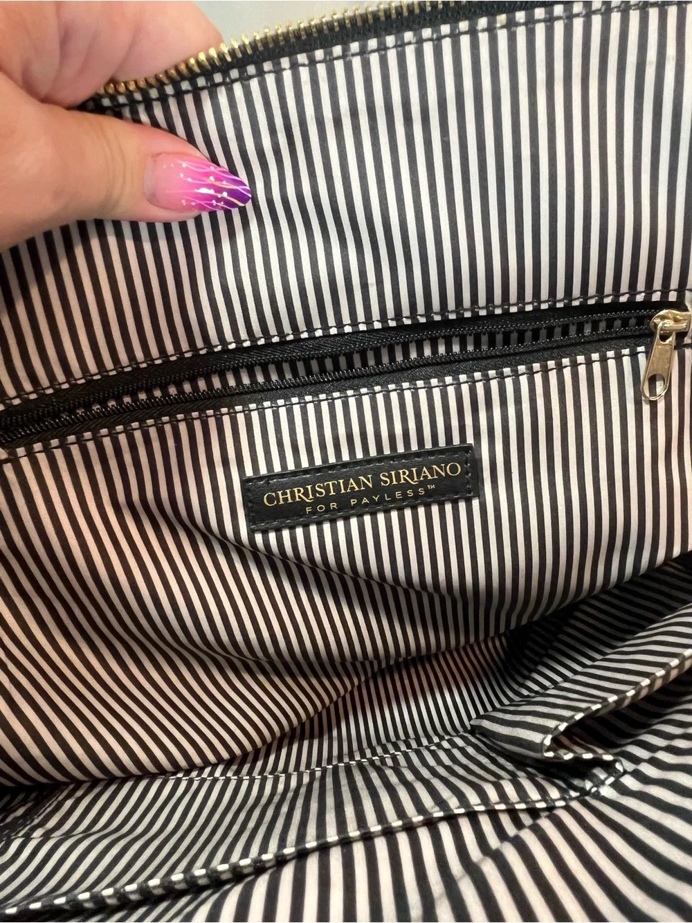 NWOT - Christian Siriano for Payless Colorblock Satchel - Beige, White & Black